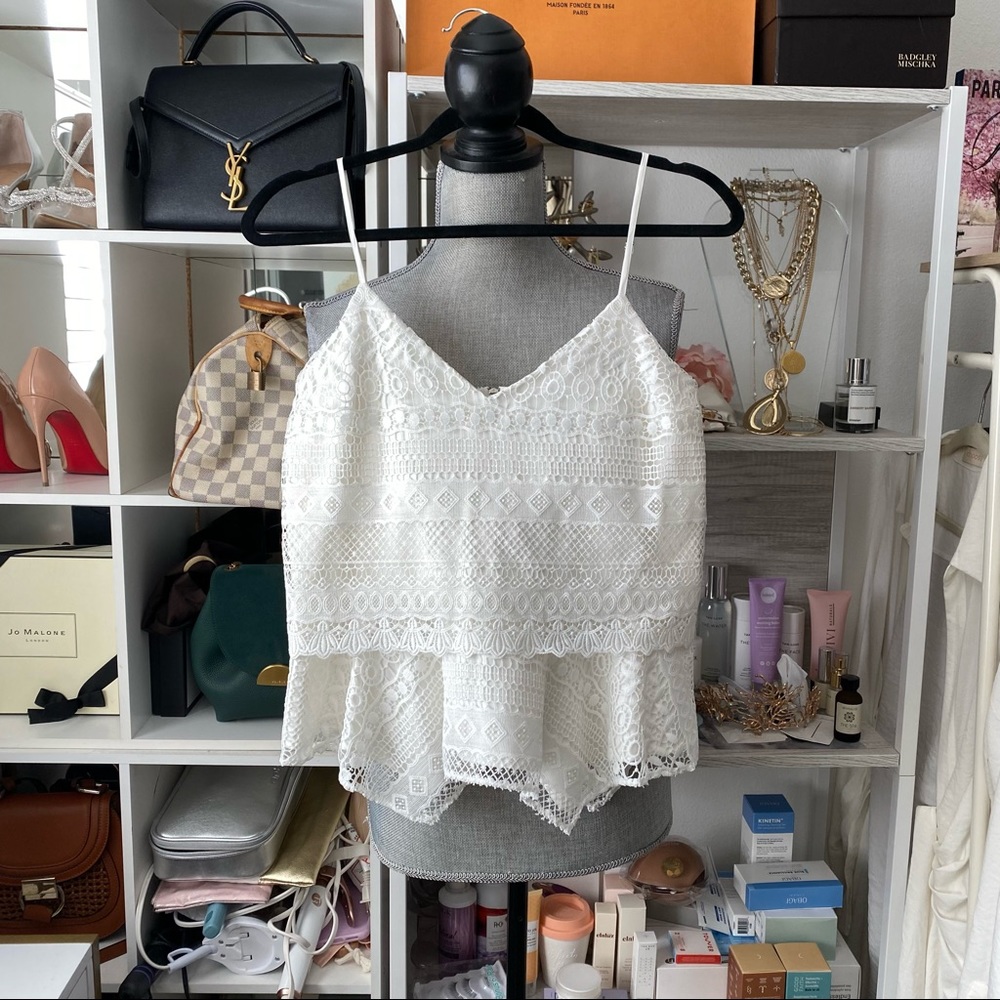 White lace top